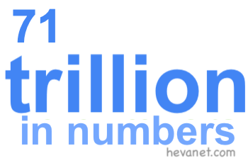 71 trillion in numbers