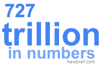727 trillion in numbers 727 trillion in numbers