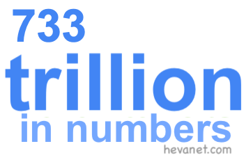 733 trillion in numbers