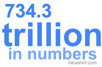 734.3 trillion in numbers