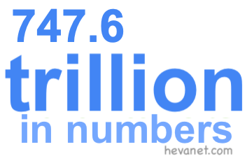 747.6 trillion in numbers 747.6 trillion in numbers