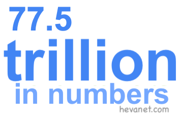 77.5 trillion in numbers