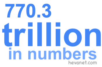 770.3 trillion in numbers
