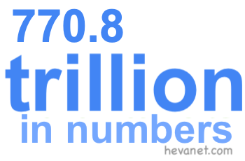 770.8 trillion in numbers