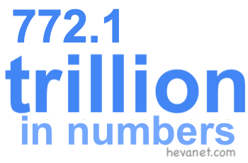 772.1 trillion in numbers