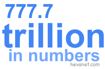 777.7 trillion in numbers
