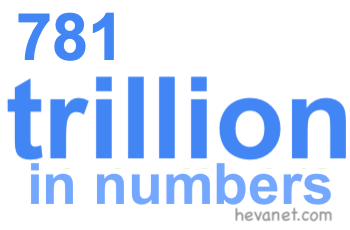 781 trillion in numbers