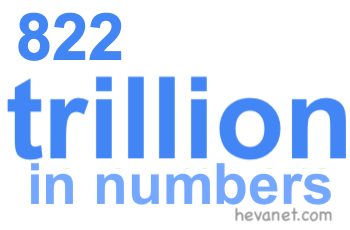 822 trillion in numbers