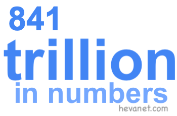 841 trillion in numbers