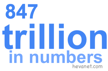847 trillion in numbers 847 trillion in numbers