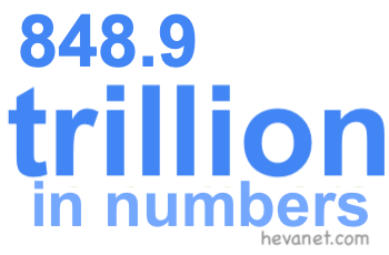 848.9 trillion in numbers