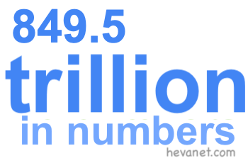 849.5 trillion in numbers 849.5 trillion in numbers