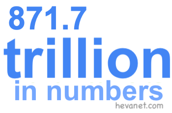 871.7 trillion in numbers