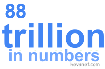 88 trillion in numbers