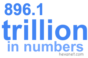 896.1 trillion in numbers