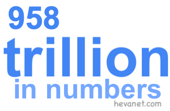 958 trillion in numbers 958 trillion in numbers