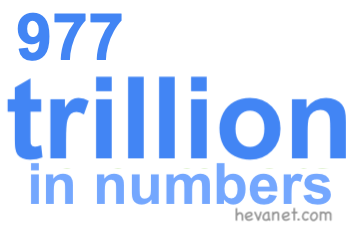 977 trillion in numbers 977 trillion in numbers
