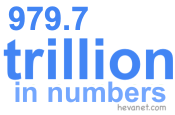 979.7 trillion in numbers 979.7 trillion in numbers