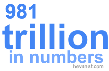981 trillion in numbers 981 trillion in numbers
