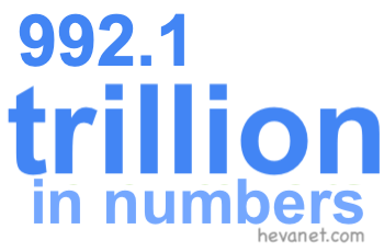 992.1 trillion in numbers