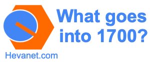 What goes into 1700