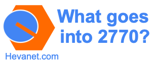 What goes into 2770