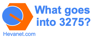 What goes into 3275