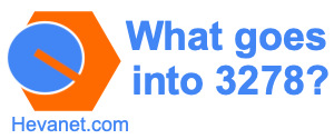 What goes into 3278