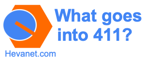 What goes into 411