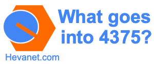 What goes into 4375