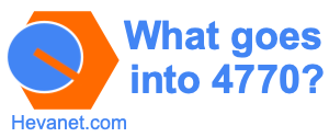 What goes into 4770