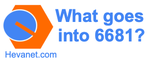 What goes into 6681