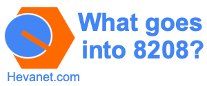 What goes into 8208