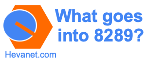 What goes into 8289