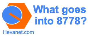 What goes into 8778