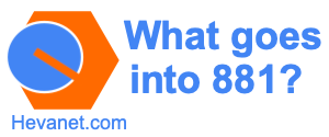 What goes into 881