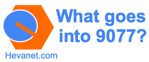 What goes into 9077