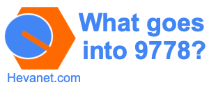 What goes into 9778